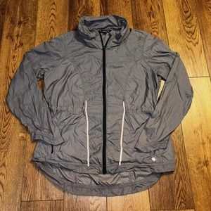 Athleta Women's Gray Full Zip Lightweight Running Jacket ZIP HOODIE Size‎ Medium